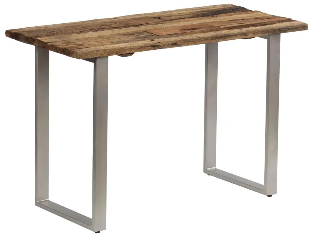 vidaXL Jedálenský stôl, recyklované drevo a oceľ 118x55x76 cm