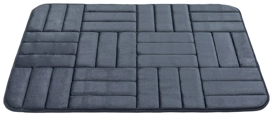 BO-MA koberce Protišmyková kúpeľňová predložka 3D 667 dark grey - 50x80 cm