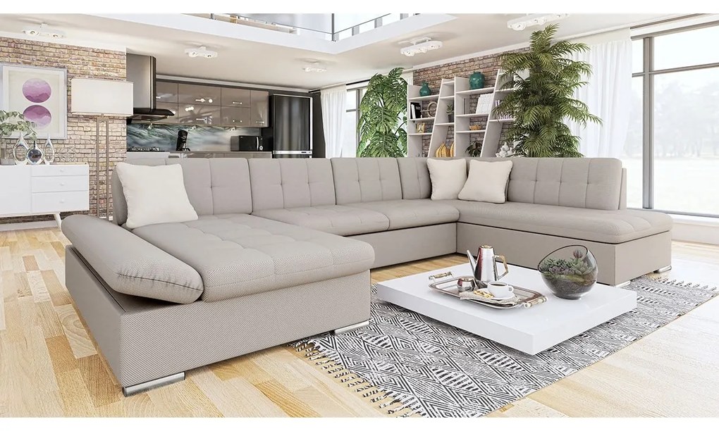 Rohová sedacia súprava Genero Premium, Dostupné poťahy: Terra 05 + Terra 05 + Terra 06 ECO, Strana: Ľavá - U