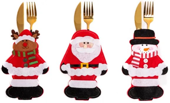 Vianočný obal na príbory 311407 (3 ks)