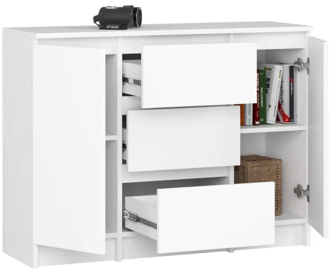 Komoda K100 2D 3SZ biela