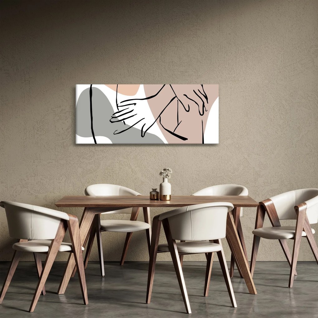 Obraz - Woman body line art N⁰2 (120x50 cm)