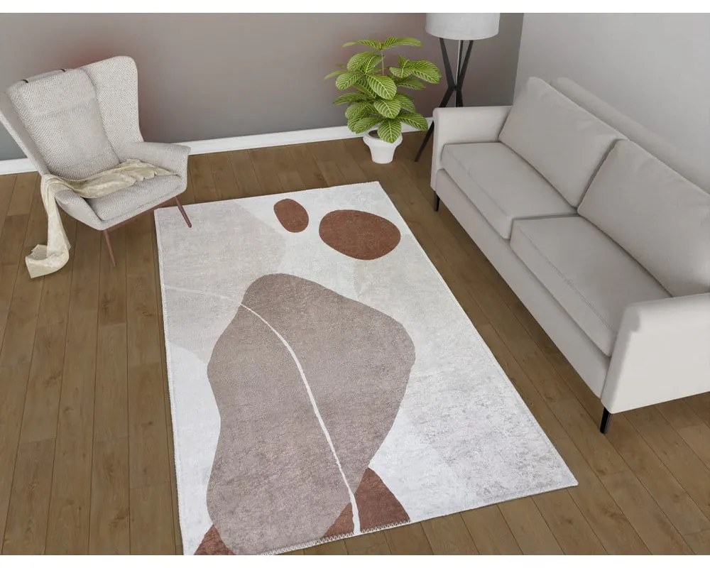 Krémový prateľný koberec 160x230 cm Sandy Rocks – Vitaus