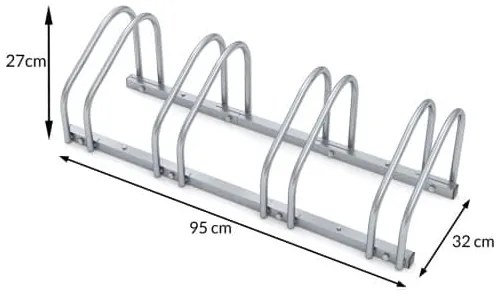 InternetovaZahrada Stojan na 4 bicykle - 95x32x27 cm