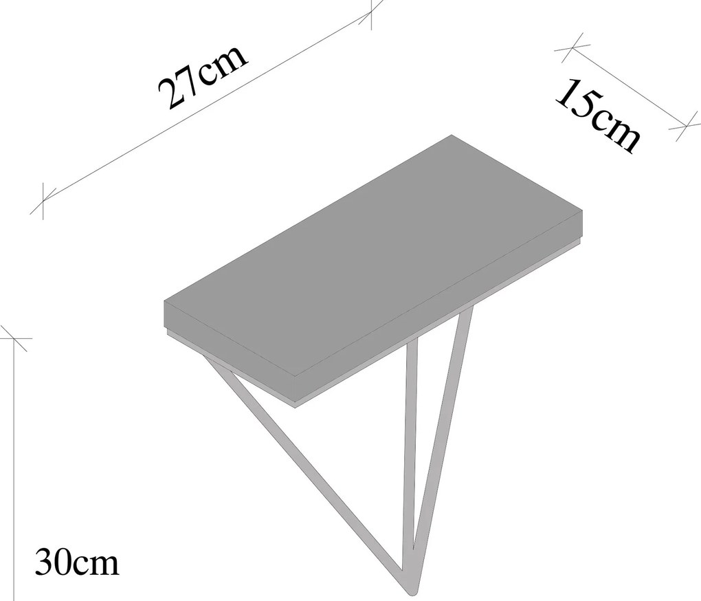 Nástenná polica PHALAENOPSIS tmavý orech