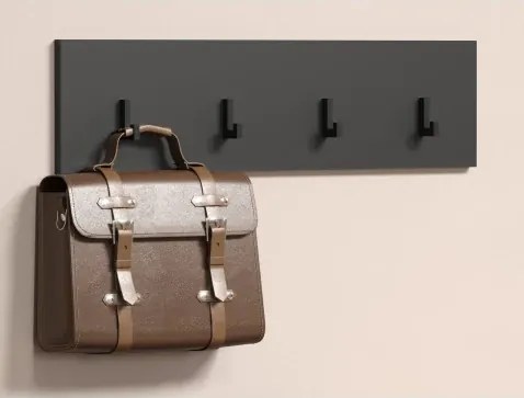 Nástenný vešiak na šaty Esteban, antracit%