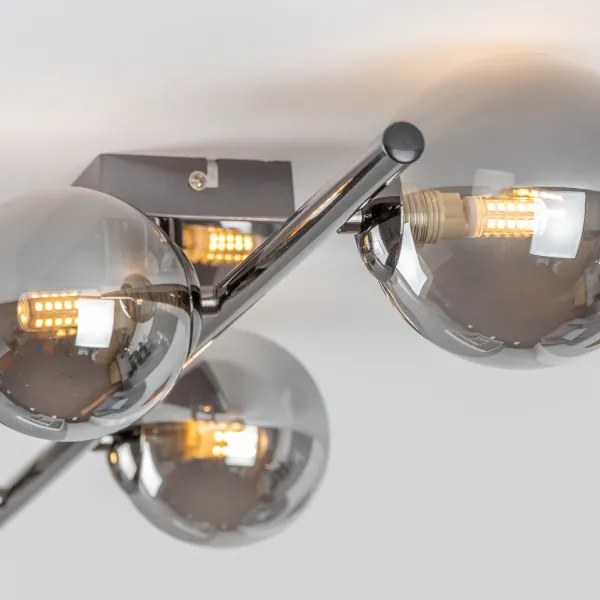 Brilagi - LED Prisadený luster MILLA 4xG9/3W/230V lesklý chróm/dymová