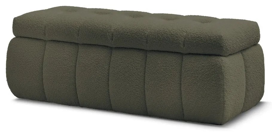 Zelená lavica z textílie buklé Mont Blanc – Bobochic Paris