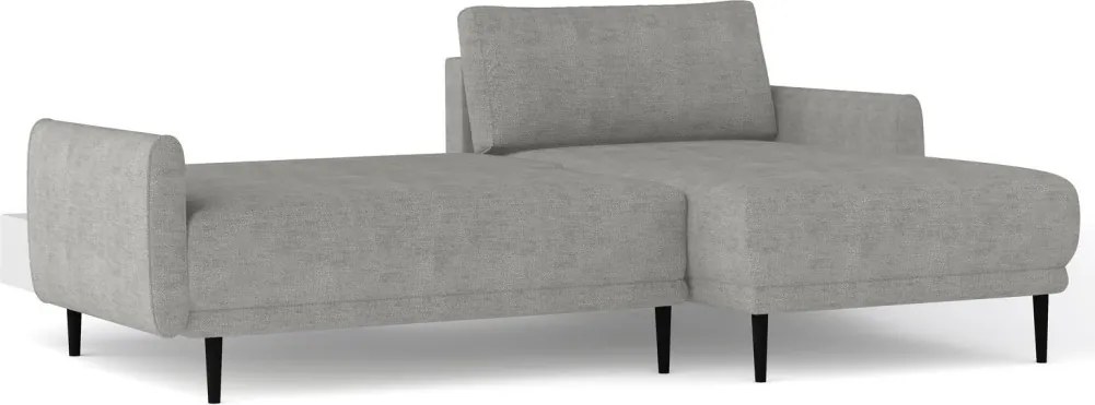 Rohová sedačka Soho, svetlo šedá štruktúrovaná látka, pravý roh