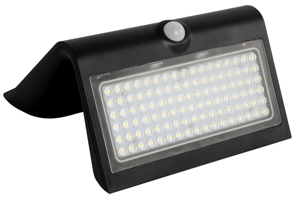 Ecolamp Exteriérové solárne nástenné LED svietidlo Butterfly, 1x LED 6,8w, čierna, pohybový senzor