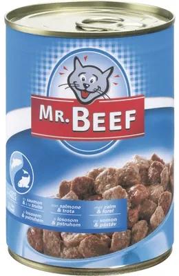 Konzerva pre mačky Mr. Beef losos a pstruh 400 g