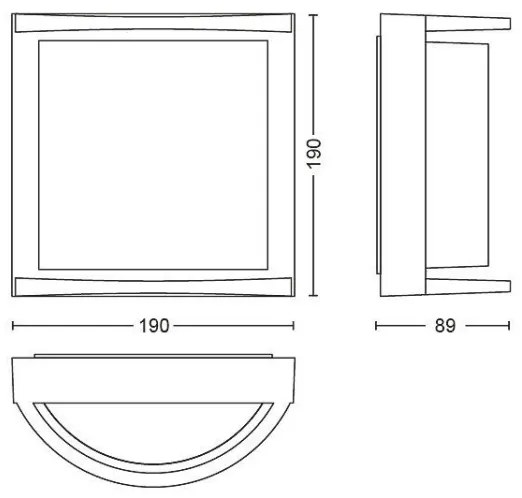Philips Massive 17391/93/P3 - LED Vonkajšie nástenné svietidlo LED/12W/230V IP44