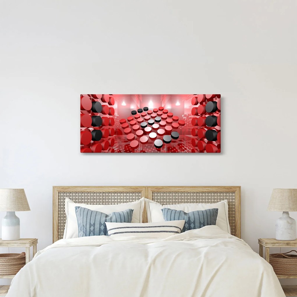 Obraz tlačidlové abstrakcie (120x50 cm)