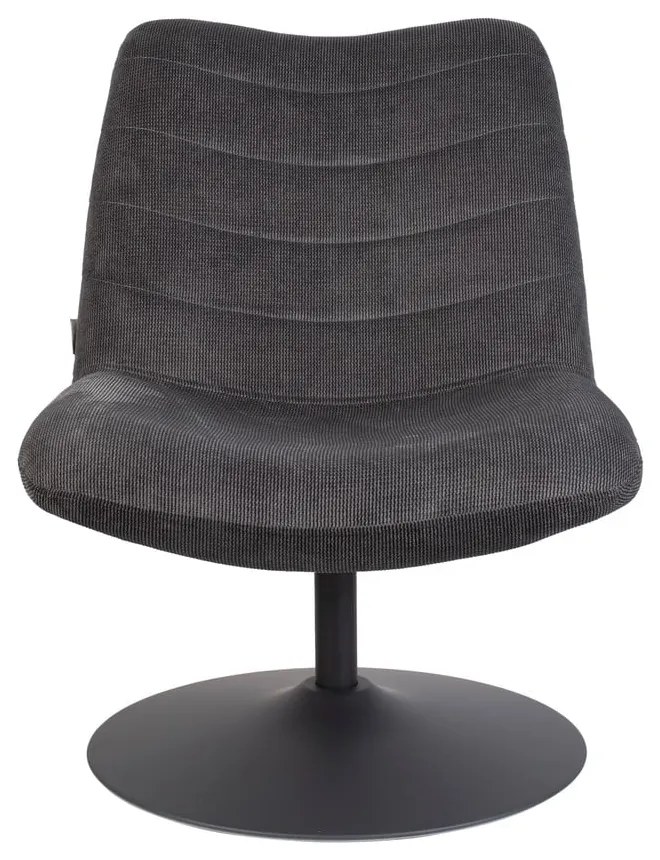 Tmavosivé zamatové kreslo Bubba – Zuiver