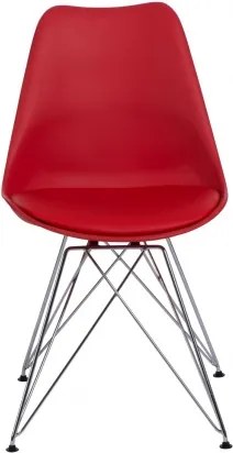 NORDIC METAL stolička Červená