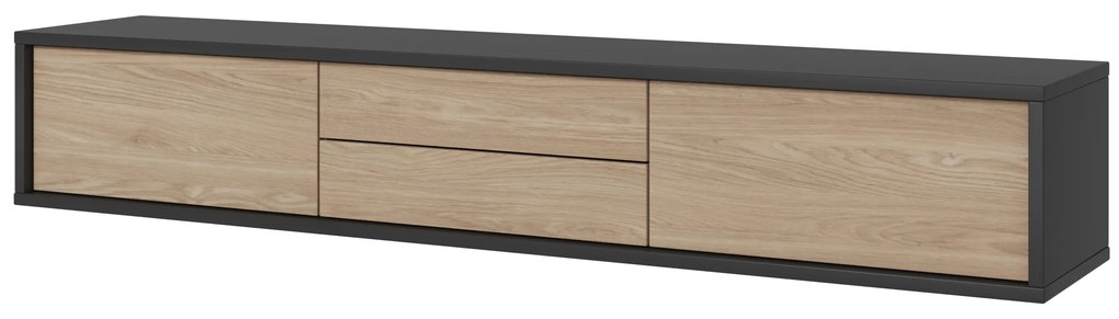 TV stolík Fiora 39 (antracit + dub olejovaný). Akcia -17%. Vlastná spoľahlivá doprava až k Vám domov. 1066465