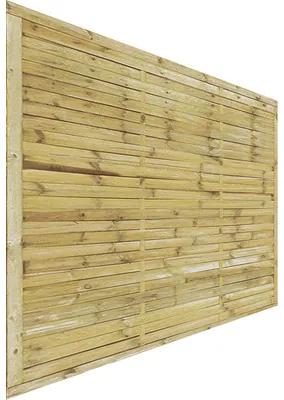 Drevený plot Solid lamelový 180x180 cm prírodný impregnovaný