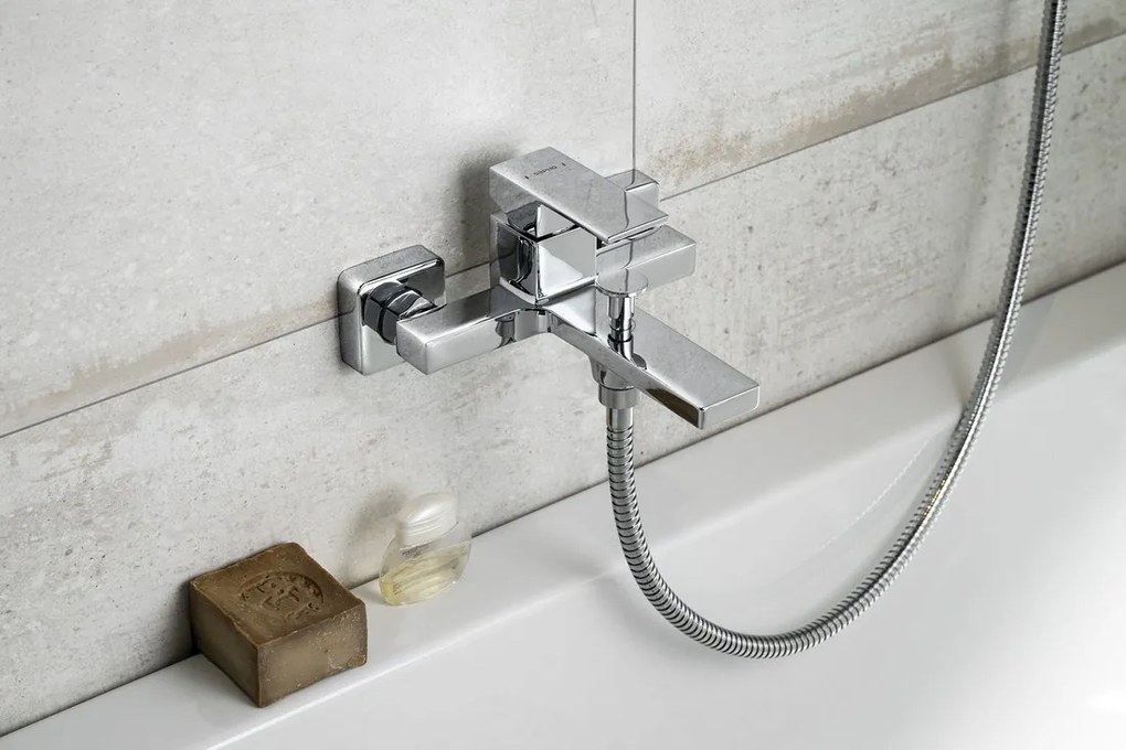 Sapho Sapho, CUBEMIX podomietková sprchová súprava s pákovou batériou, 2 výstupy, čierna mat, CM042B-01