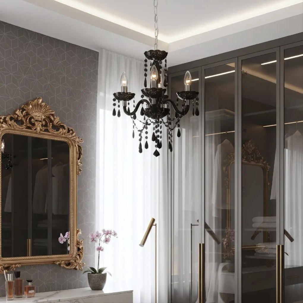 Toolight Toolight, stropné svietidlo 3xE14, EBT005-3CP, čierna, OSW-01240