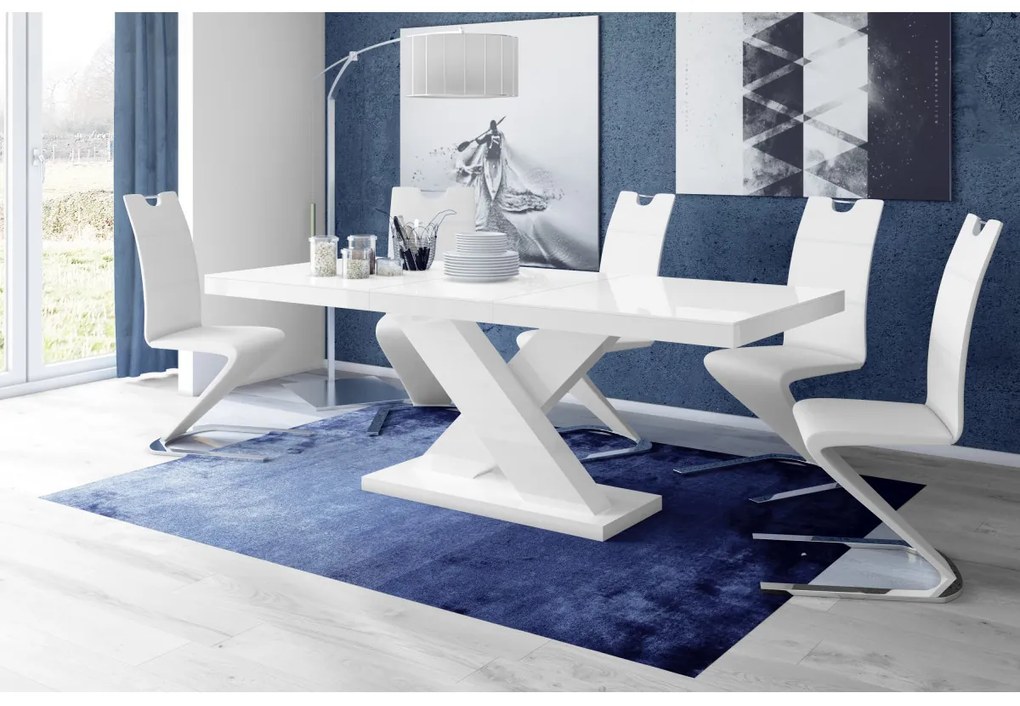 Luxusný rozkladací jedálenský stôl  XENON 140-188cm LESK viac farieb