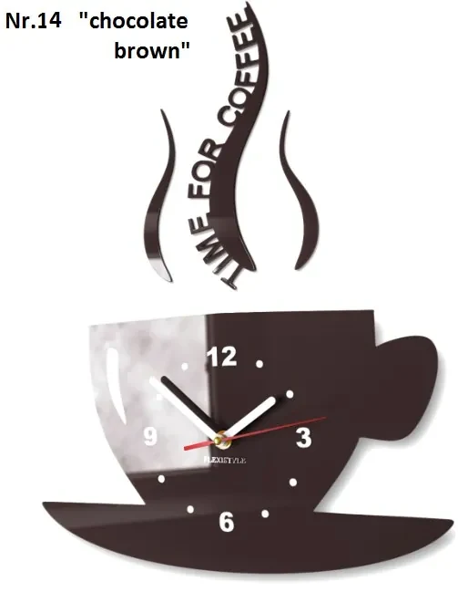 Nástenné hodiny Time for coffee žltá