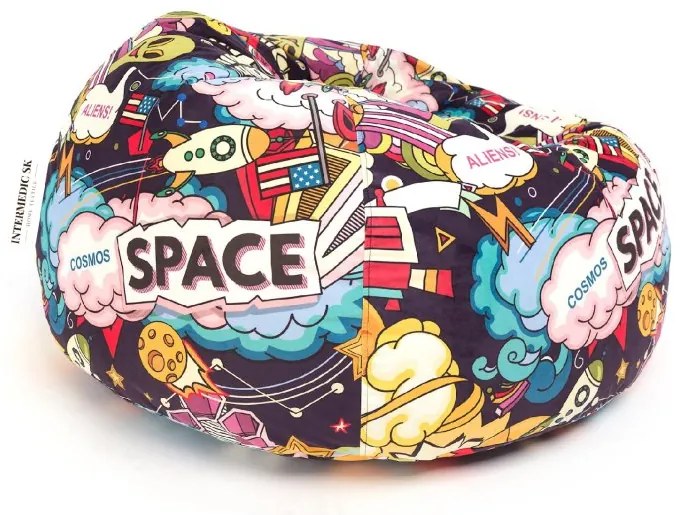 Sedací vak pre deti Sakwa M – motív vesmír