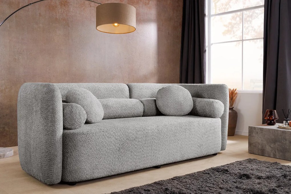 Pohovka ART DECO 200 cm bouclé šedá