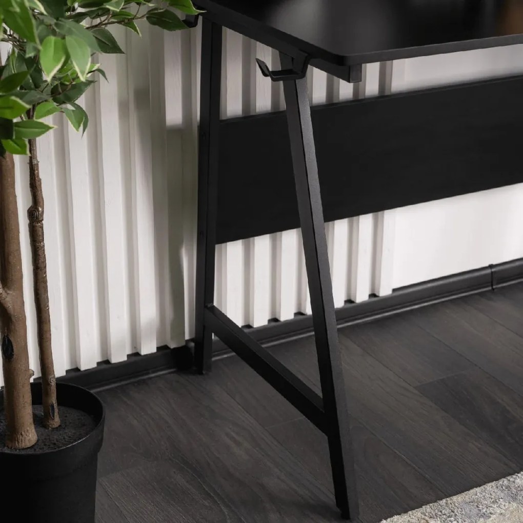 PROXIMA.store - Industriálny písaci stôl ICE FARBA: čierna