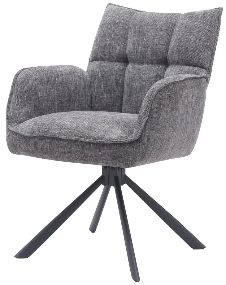 Sivé čalúnené jedálenské kreslá v súprave 2 ks Marilla – Unique Furniture