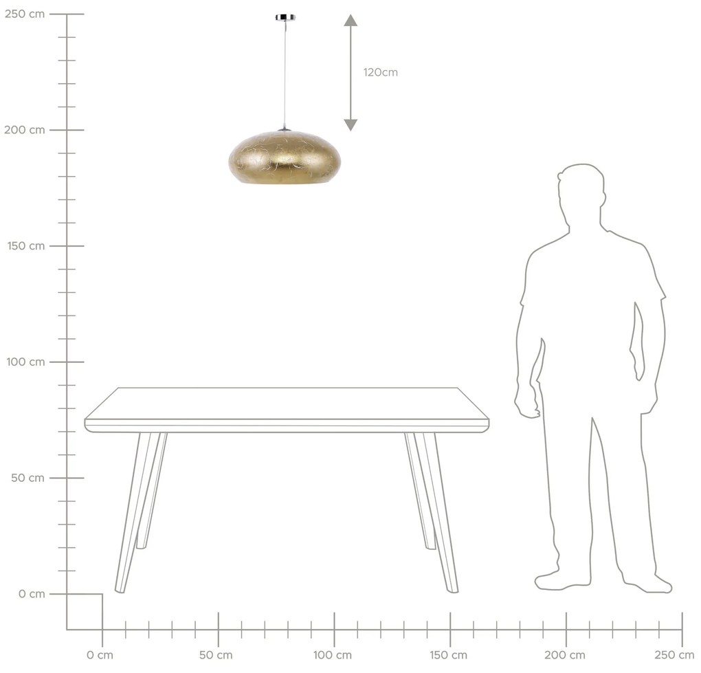 Závesná lampa v zlatej farbe LIMNATIS Beliani