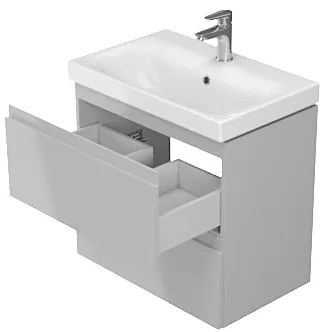 Cersanit Moduo Slim, závesná umývadlová skrinka 50cm, šedá lesklá, S929-005