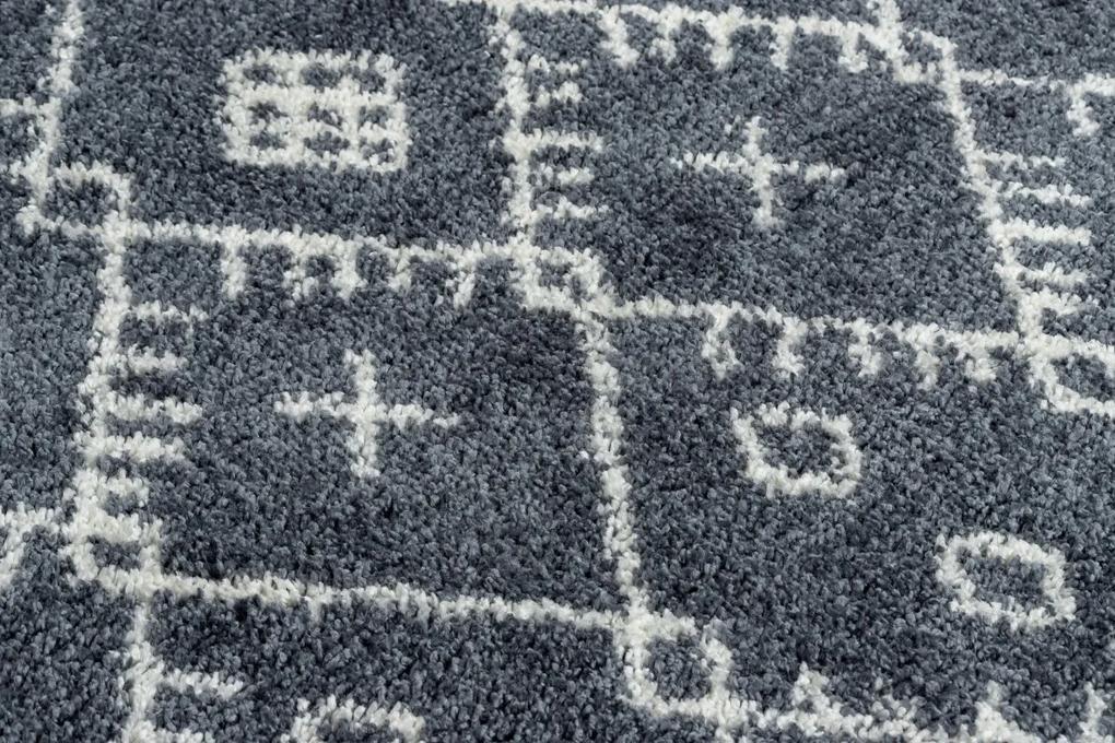 Kusový shaggy koberec BERBER TANGER sivý