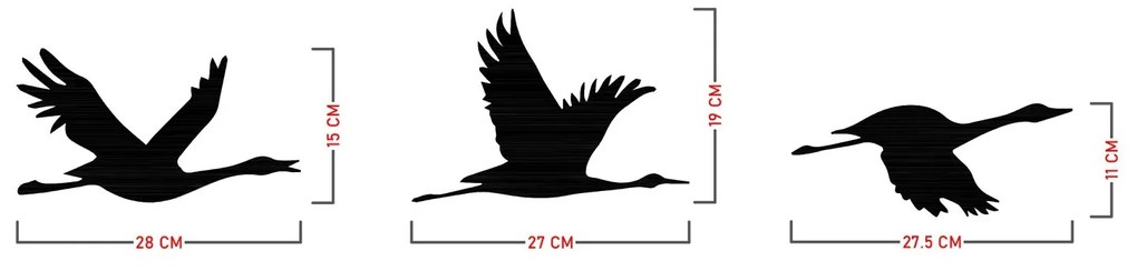Nástěnná kovová dekorace Mallard černá