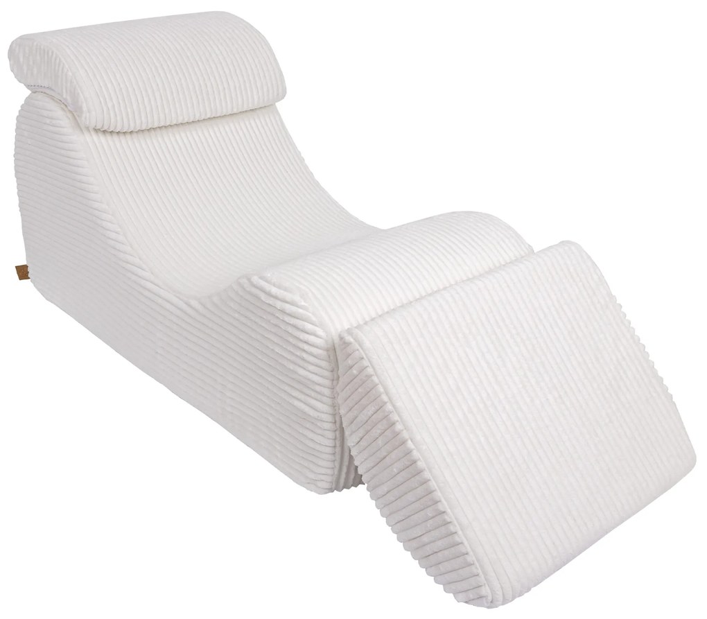 MeowBaby® Detské dizajnové kreslo Wave White