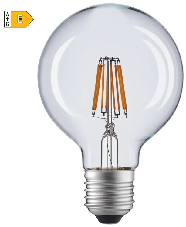 Diolamp LED Globe Filament žiarovka číra G80 10W/230V/E27/4000K/1260Lm/360°