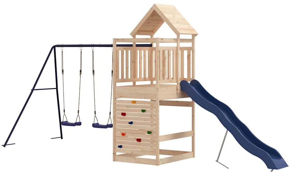 Vonkajšia súprava na hranie masívna borovica