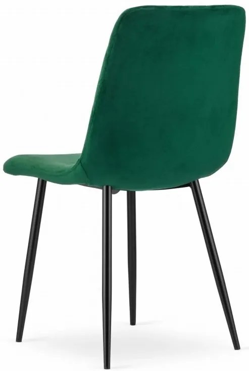 Set 2 kresiel TURIN - tmavozelený zamat