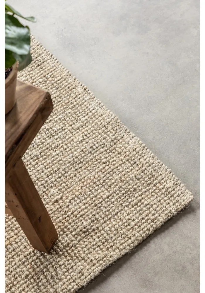 Krémovobiely jutový behúň 80x200 cm Bouclé – Hanse Home