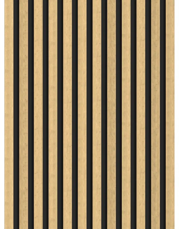 Mexen Lam-B, akustické stenové lamely 275 × 30 cm, HDF doska 4 mm, technická dyha, bambus prírodný, S100-275307-3015-011