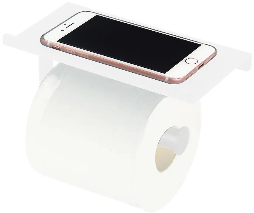 Držiak na toaletný papier spare, 18x10x8 biely