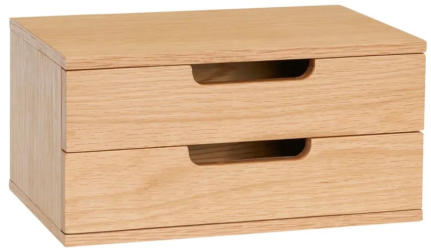 Závesný nočný stolík s poličkami v dekore duba v prírodnej farbe AtHand – Hübsch