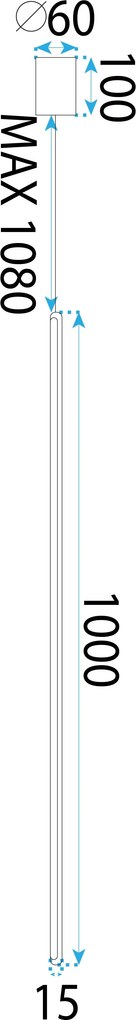 Toolight Toolight, LED stropné svietidlo 100cm, 18W, APP1449-C, čierna matná, OSW-04186