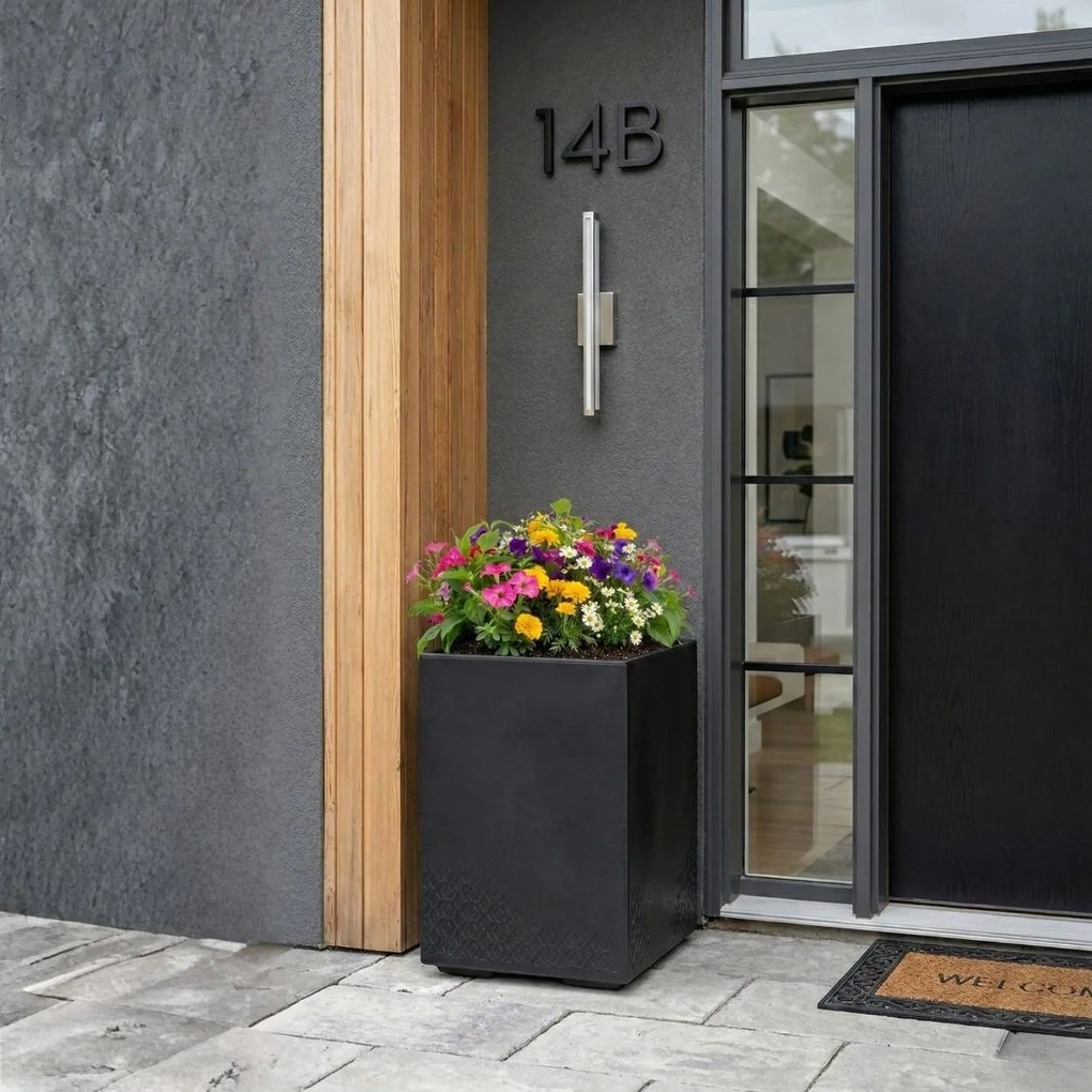 Květináč na kolečkách BETONIQUE 60x40 cm černý