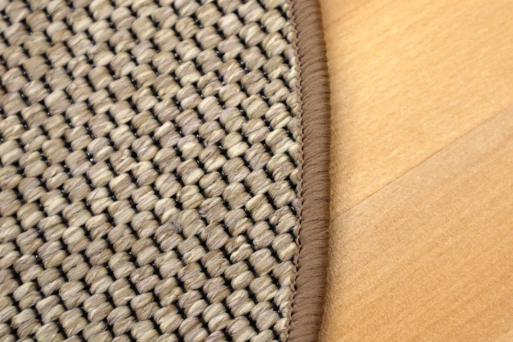 Vopi, Kusový koberec Nature svetle béžový okrúhly, 200x200 (priemer) kruh, béžová, chodba / predsieň