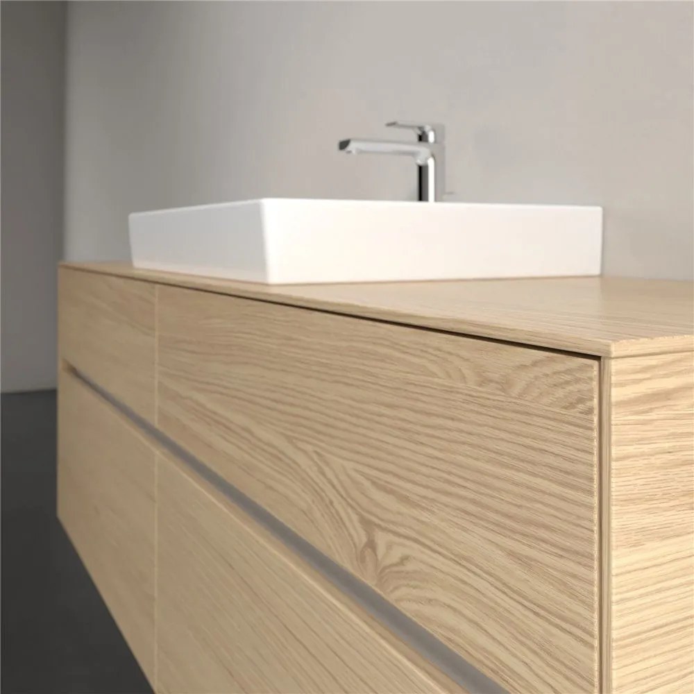 VILLEROY &amp; BOCH Collaro závesná skrinka pod umývadlo na dosku (umývadlo v strede), 4 zásuvky, 1600 x 500 x 548 mm, Nordic Oak, C02500VJ