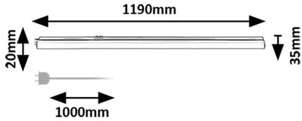 Rabalux BAREG LED podlinkové svietidlo 78010