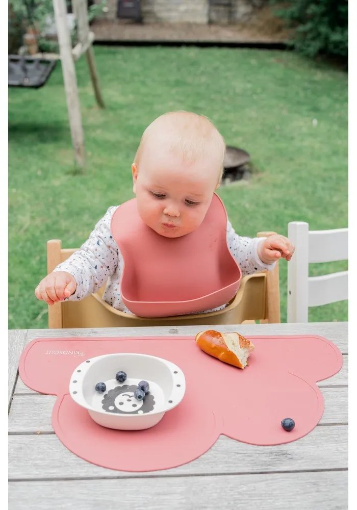 Tmavoružové silikónové prestieranie Kindsgut Cloud, 49 x 27 cm