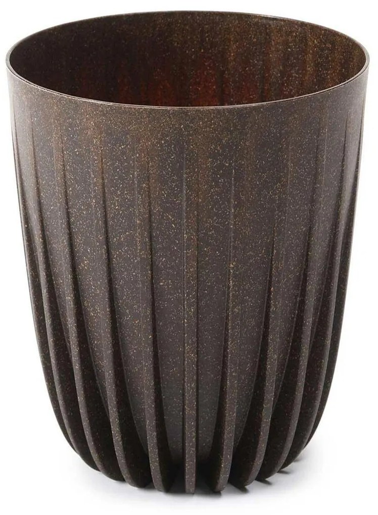 Kvetináč STRIPPED ECO VI 25 cm kávovo hnedý
