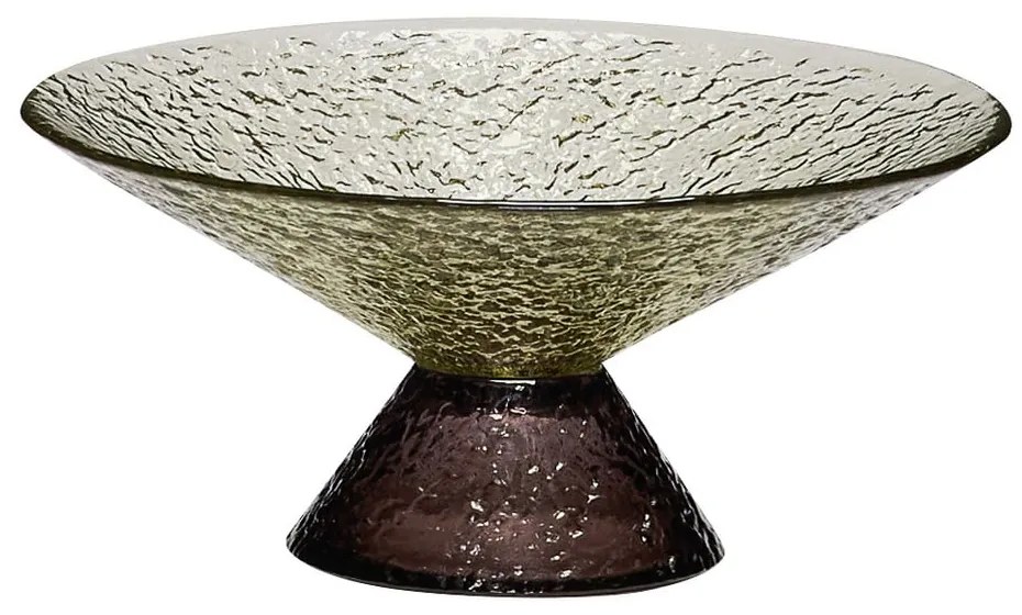 Zeleno-hnedá sklenená misa na ovocie ø 15 cm Bonbon – Hübsch