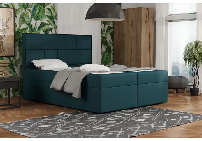 Dizajnová posteľ s úložným priestorom 120x200 MELINDA - modrá 3